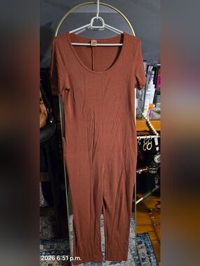Smash + Tess Terracotta Scoop Neck Jumpsuit